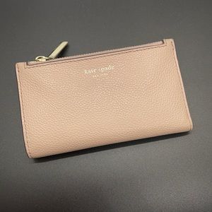 Kate Spade Rose Smoke Slim Bifold Wallet